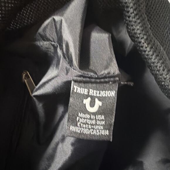 True Religion Black Nylon Backpack Drawstring Top Made In USA main image 6